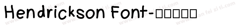 Hendrickson Font字体转换